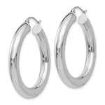 Load image into Gallery viewer, 14K White Gold Polished 5mm Lightweight Hoop Earrings 35mm length