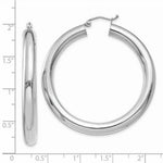 Load image into Gallery viewer, 14K White Gold Polished 5mm Lightweight Hoop Earrings 45mm length
