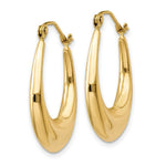 Load image into Gallery viewer, 14K Yellow Gold Polished Hoop Earrings 13mm length