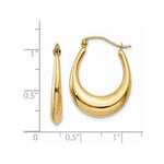 Load image into Gallery viewer, 14K Yellow Gold Polished Hoop Earrings 13mm length