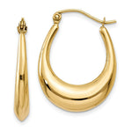 Load image into Gallery viewer, 14K Yellow Gold Polished Hoop Earrings 13mm length