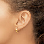 Load image into Gallery viewer, 14K Yellow Gold Lightweight Tube Hoop Earrings 13mm length