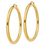 Load image into Gallery viewer, 14K Yellow Gold Polished 4mm Lightweight Round Hoop Earrings 55mm length