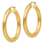 Load image into Gallery viewer, 14K Yellow Gold Polished 5mm Tube Hoop Earrings 40mm length