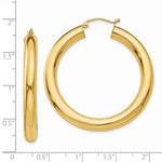 Load image into Gallery viewer, 14K Yellow Gold Yellow Gold Polished 5mm Lightweight Hoop Earrings 40mm length
