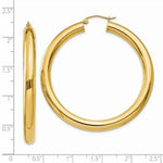 Load image into Gallery viewer, 14K Yellow Gold Yellow Polished 5mm Lightweight Hoop Earrings 50mm length