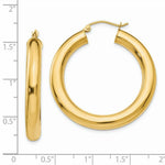 Load image into Gallery viewer, 14K Yellow Gold Yellow Gold Polished 5mm Lightweight Hoop Earrings 35mm length
