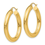 Load image into Gallery viewer, 14K Yellow Gold Yellow Gold Polished 5mm Lightweight Hoop Earrings 35mm length