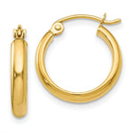 Load image into Gallery viewer, 14K Yellow Gold Polished Hoop Earring 15mm length