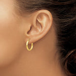 Load image into Gallery viewer, 14K Yellow Gold Polished Hoop Earring 18mm length