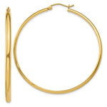 Load image into Gallery viewer, 14K Yellow Gold Polished Hoop Earring 50mm length