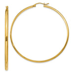 Load image into Gallery viewer, 14K Yellow Gold Polished Hoop Earring 56mm length