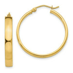 Load image into Gallery viewer, 14K Yellow Gold Polished Hoop Earring 28mm length