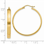 Load image into Gallery viewer, 14K Yellow Gold Polished Hoop Earring 35mm length