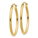 Load image into Gallery viewer, 14K Yellow Gold Oval Polished Hoop Earring 17mm length