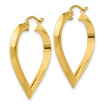 Load image into Gallery viewer, 14K Yellow Gold Polished Heart Hoop Earring 3mm width
