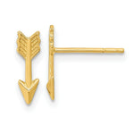 Load image into Gallery viewer, 14K Yellow Gold Polished Arrow Post Earrings