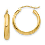 Load image into Gallery viewer, 14K Yellow Gold Round Tube Hoop Earrings 16mm length