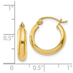 Load image into Gallery viewer, 14K Yellow Gold Round Tube Hoop Earrings 17mm length