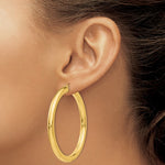 Load image into Gallery viewer, 14K Yellow Gold Polished 5mm Tube Hoop Earrings 55mm length