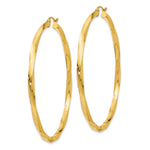 Load image into Gallery viewer, 14K Yellow Gold Polished 3mm Twisted Hoop Earrings 16mm length