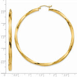Load image into Gallery viewer, 14K Yellow Gold Polished 3mm Twisted Hoop Earrings 16mm length