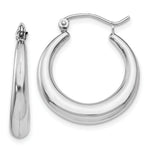 Load image into Gallery viewer, 14K White Gold Polished Hoop Earrings 15mm length
