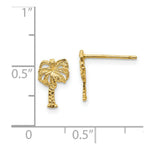 Load image into Gallery viewer, 14K Yellow Gold Palm Tree Post Earrings