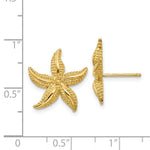 Load image into Gallery viewer, 14K Yellow Gold StarFish Post Earrings 17mm length