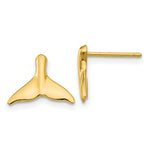 Load image into Gallery viewer, 14K Yellow Gold Whale Tail Post Earrings