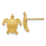 Load image into Gallery viewer, 14K Yellow Gold Sea Turtle Post Earring