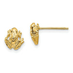 Load image into Gallery viewer, 14K Yellow Gold Mini Frog Post Earrings