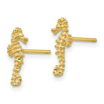 Load image into Gallery viewer, 14K Yellow Gold Mini Seahorse Post Earrings