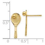 Load image into Gallery viewer, 14K Yellow Gold Tennis Racquet w/Ball Post Earrings