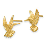 Load image into Gallery viewer, 14K Yellow Gold Hummingbird Post Earrings