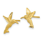 Load image into Gallery viewer, 14K Yellow Gold Hummingbird Earrings