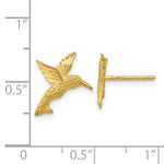 Load image into Gallery viewer, 14K Yellow Gold Hummingbird Earrings