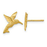 Load image into Gallery viewer, 14K Yellow Gold Hummingbird Earrings