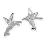 Load image into Gallery viewer, 14k White Gold Hummingbird Earrings