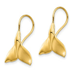 Load image into Gallery viewer, 14K Yellow Gold Whale Tail Wire Earrings
