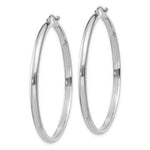Load image into Gallery viewer, 14K White Gold Polished Hoop Earring 43mm length