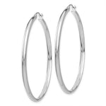 Load image into Gallery viewer, 14K White Gold Polished Hoop Earring 50mm length