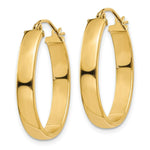 Load image into Gallery viewer, 14K Yellow Gold Lightweight Oval Hoop Earrings 17mm length