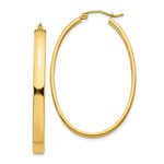 Load image into Gallery viewer, 14K Yellow Gold Lightweight Oval Hoop Earrings 29mm length
