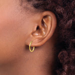 Load image into Gallery viewer, 14K Yellow Gold Twist Polished Hoop Earring 12mm length