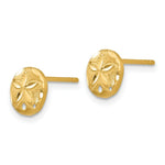 Load image into Gallery viewer, 14K Yellow Gold Diamond-cut Sand Dollar Earrings