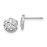 Load image into Gallery viewer, 14k White Gold Diamond-cut Sand Dollar Earrings