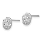 Load image into Gallery viewer, 14k White Gold Diamond-cut Sand Dollar Earrings