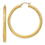 Load image into Gallery viewer, 14K Yellow Gold 4mm Diamond-cut Earrings 50mm length
