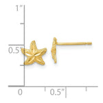 Load image into Gallery viewer, 14K Yellow Gold Polished Diamond-cut Starfish Post Earrings